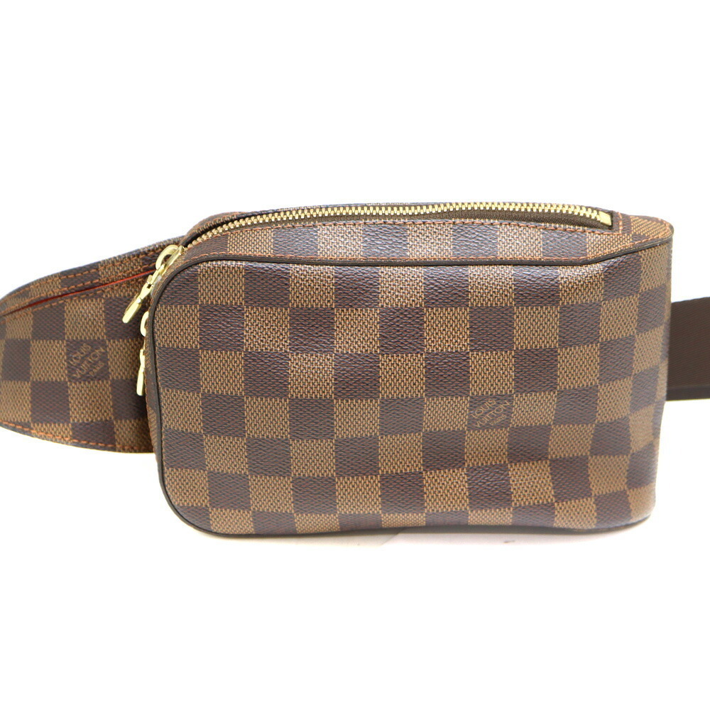 LOUIS VUITTON Geronimos Body Bum Crossbody Belt Bag Damier Canvas Ebene Brown
